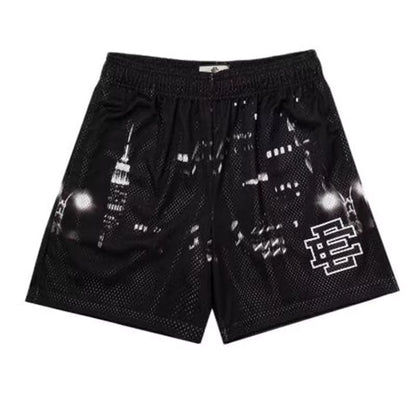 EE  Men Beach Board Shorts Fitness Training Workout Sport Short Pants Summer Gym Jogging Mesh Casual Shorts